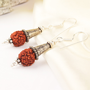 Earrings of Rudraksha Beads (Design VII)