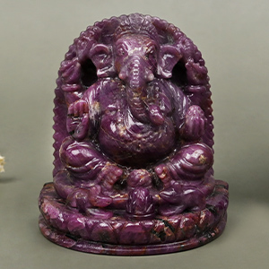 Ruby Ganesh Idol - 930 Carat