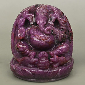 Ruby Ganesh Idol - 982 Carat
