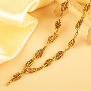 1 Mukhi Rudraksha 22K Gold Cage Design Mala