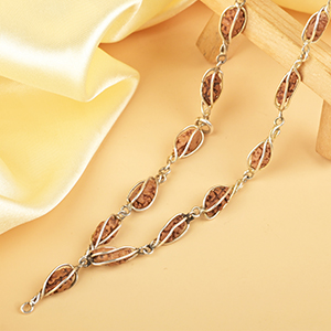 1 Mukhi Rudraksha 925 Silver Cage Design Mala