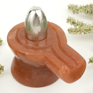 Red Jade Yoni Base with Parad Lingam - 318 gms