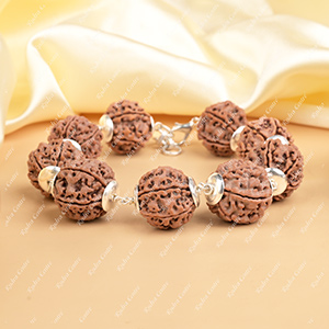 Buy 6 Mukhi Nepali Rudraksha 925 Silver Plain Caps Bracelet from Rudra Centre (Rudraksha Ratna) at reasonable prices.