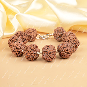 Buy 6 Mukhi Nepali Rudraksha 925 Silver Wire Bracelet from Rudra Centre (Rudraksha Ratna) at reasonable prices.
