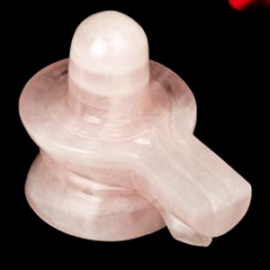 Rose Quartz Shivling with snake 240 gms