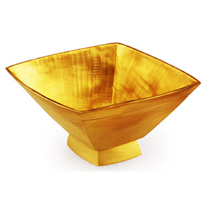 Small Square Bowl In Brass