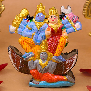 Shriman Narayan Shaligram Murti (Painted)