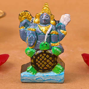 Kurma Shaligram Idol (Painted)