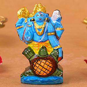 Kurma Shaligram Murti (Painted)
