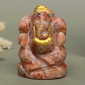 Natural Sunstone Ganesha - 69 gms