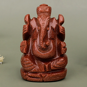 Sunstone Ganesha Idol - 111 gms