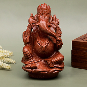 Sunstone Ganesha Idol - 750 gms