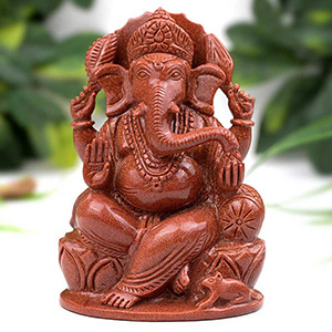 Sunstone Ganesha - 1157 gms