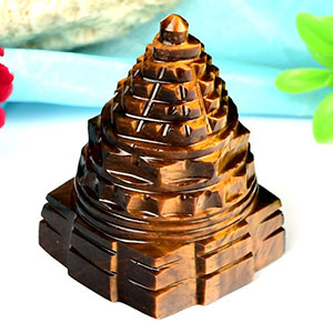 Shree Yantra in Tiger Eye Stone 69 gms
