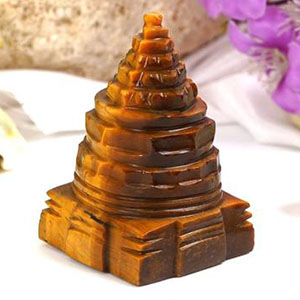 Shree Yantra in Tiger Eye Stone 62 gms