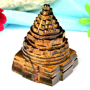Shree Yantra in Tiger Eye Stone 69 gms I