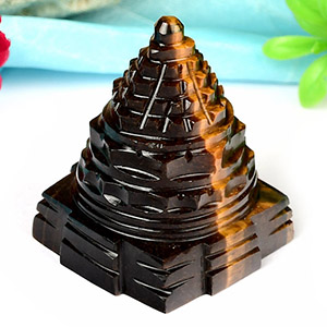 Shree Yantra in Tiger Eye Stone 67 gms