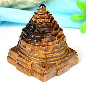 Shree Yantra in Tiger Eye Stone 65 gms I