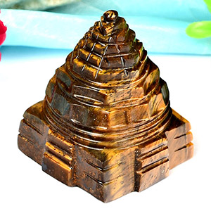 Shree Yantra in Tiger Eye Stone 64 gms