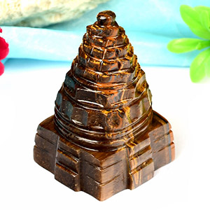 Shree Yantra in Tiger Eye Stone 64 gms I