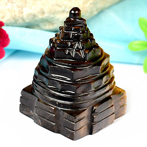 Shree Yantra in Tiger Eye Stone 64 gms II