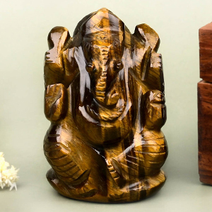 Tiger Eye Ganesh Idol - 113 gms