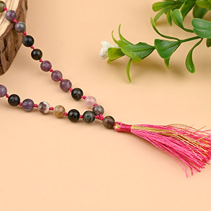 Multi Tourmaline Knotted Mala