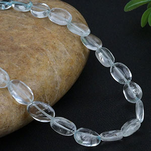 Buy Blue Topaz Oval Beads Necklace from Rudra Centre (Rudraksha Ratna) at reasonable prices.