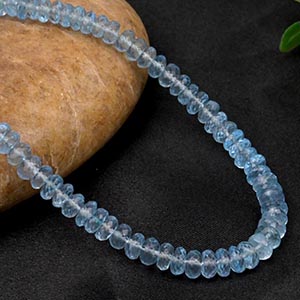Buy Blue Topaz Faceted Button Shape Beads Necklace from Rudra Centre (Rudraksha Ratna) at reasonable prices.
