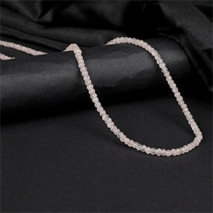Buy Pink Rose Quartz Faceted Necklace - 4 mm from Rudra Centre (Rudraksha Ratna) at reasonable prices.