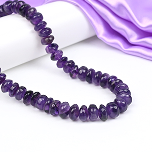 Amethyst Elliptical Beads Necklace