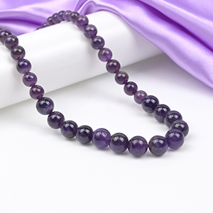 Amethyst Round Beads Necklace