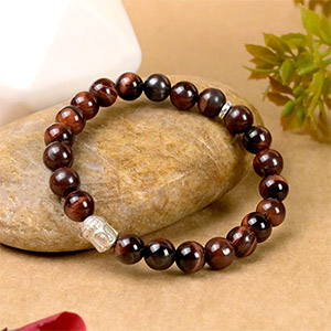 Red Tiger Eye Buddha Charm Bracelet