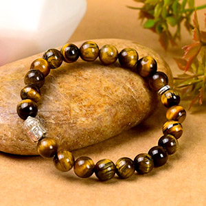 Tiger Eye Buddha Charm Bracelet