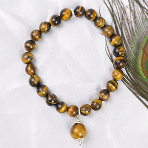 Tiger Eye Silver Trinklet Bracelet
