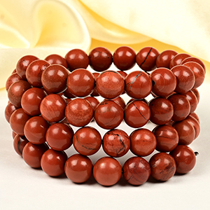 Red Jasper Spiral Stack Bracelet - 8 mm