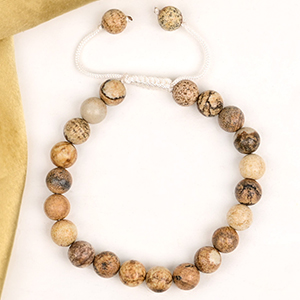 Picture Jasper Adjustable Bracelet - 8 mm