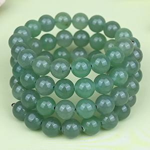 Green Aventurine Spiral Stack Bracelet - 8 mm