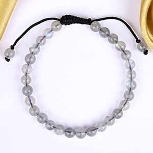Labradorite Adjustable Thread Bracelet - 6 mm
