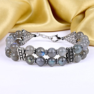 Labradorite Double Layer Bracelet - 8 mm