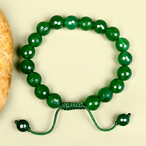 Green Onyx Faceted Adjustable Bracelet - 10 mm