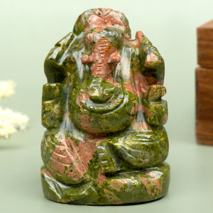 Unakite Ganesha Idol - 181 gms