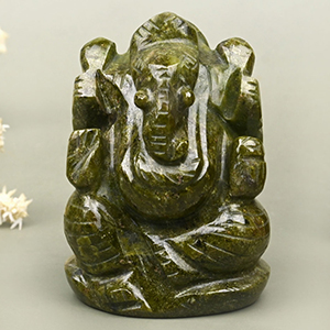 Unakite Ganesha Idol - 117 gms