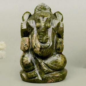 Unakite Ganesha Idol - 119 gms