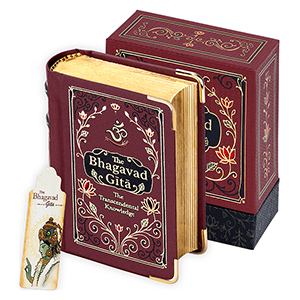 Bhagavad Gita Book (The Transcendental Knowledge) by Vedic Cosmos – Size A7 – English – Library Edition