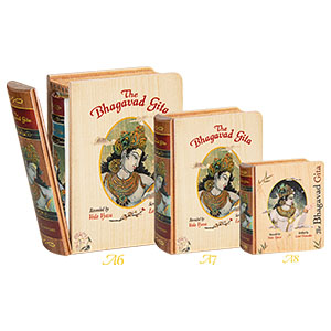 Bhagavad Gita Book by Vedic Cosmos – Size A7 – English – Wooden Box Editions