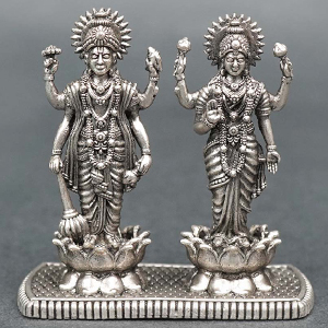 Kamal Lakshmi Narayan 925 Silver Idol (Oxidized)