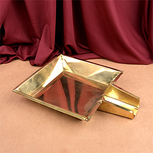 Brass Square Abhishek Tray