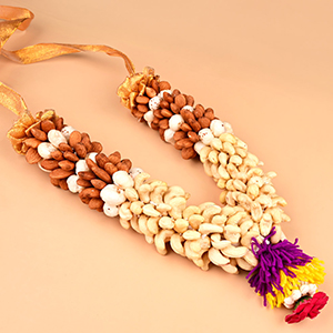 Makhan Dry Fruit Almond Cashew Mala for Deity Puja
