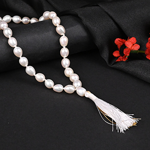 Pearl (Moti) Oval Beads Mala